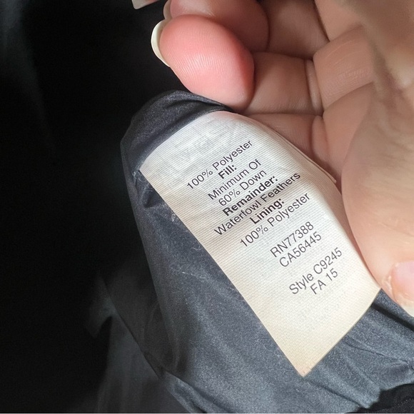 J. Crew Factory Textured Quilted Down Puffer Vest Gray Size XL Gold Zipper - Picture 5 of 8